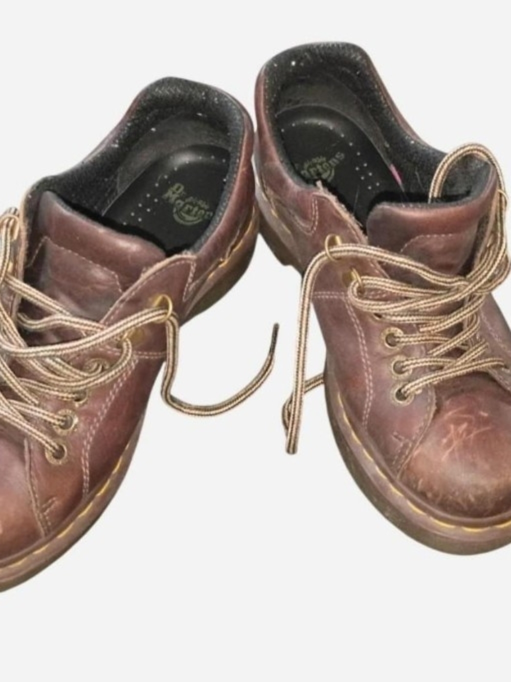 Dr. Martens Brown Leather Lace-Up Work-Style Boots